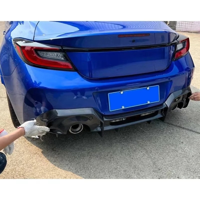 for BRZ GR86 2021+ for Style Carbon Fiber Rear Bumper Diffuser High Gloss UV Protection Lightweight Screw-On